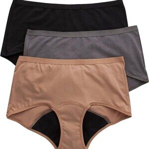 NEW SEALED Hanes Women's Period Underwear Pack, 3-Pack, For Moderate Leaks